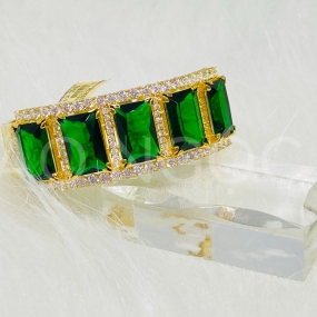 Vòng 5 Hột Vuông Xanh Kết Tấm