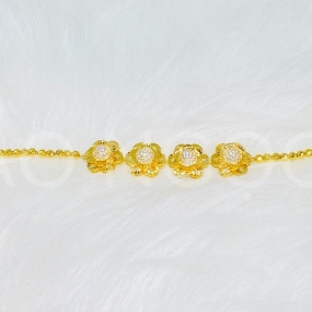 Lắc Châu Kết 4 Châu Chìm Bông Mai