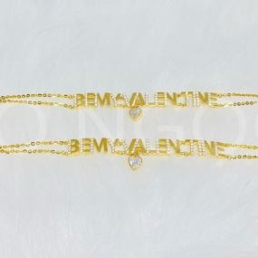 Lắc Đôi Chữ BE MYVALENTINE