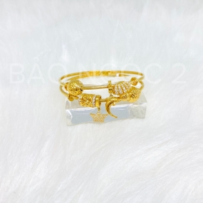 Vòng  Pandora 2 Hàng + Hột Tấm 