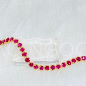 Lắc Đúc 1 Hàng Hột Đỏ