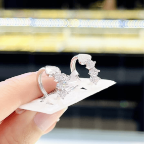 Bông Tai Trái Tim Đá